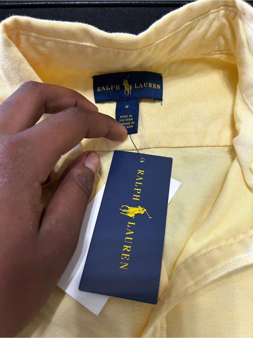 NWT Polo Ralph Lauren Girls Yellow Cotton Chino Pleated Shirt Dress